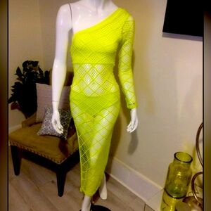 Green neon Beach dress